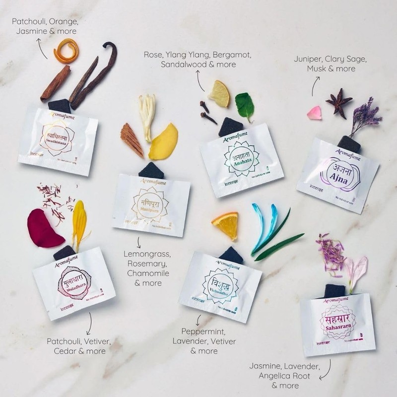 7 Chakra Incense Brick Gift Set by Aromafume | 14