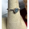 Natural Creations sterling silver stackable ring Size 7 Aquamarine Raw