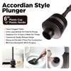 Supply Giant SU3227 Accordion Toilet Plunger, Unclogs Sinks, Toilets, and
