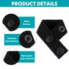 Larrel 8 Pcs Nylon Duty Belt Keepers, Double Snaps Belt