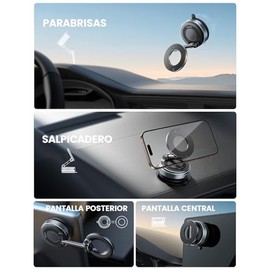 Lamicall Soporte para Celular Automovil - [Ventosa de Vacío Ultra Fuerte] para mag Safe Porta Celular para Auto, Giratorio 360° para Tablero o Parabri