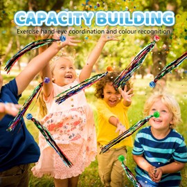 Pelotas de cometa con coloridas serpentinas, 60 Pelotas saltarinas para niños, 25mm Pelotas de Rebotepara Fiesta de Cumpleaños, mini bola de goma para niños, adolescentes, rellenos de bolsas de regalo