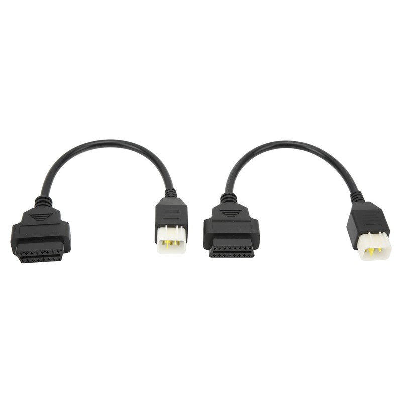 2PCS 6 Pin OBD‑OBD2 Motorcycle Diagnostic Scanner Cable Replacement for