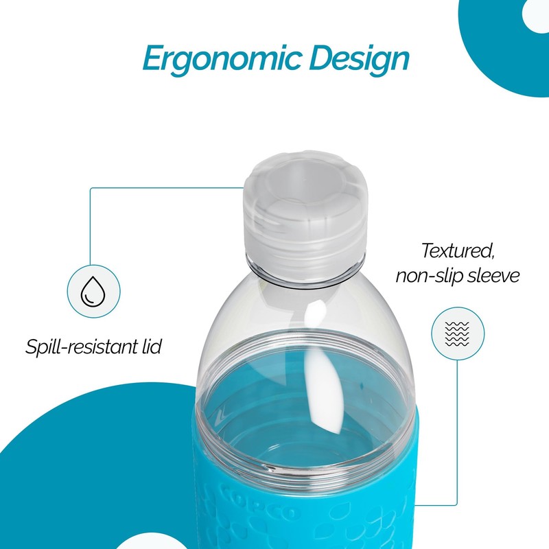 Copco Hydra Water Bottle with Spill-Resistant Lid, 16.9 oz -