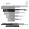 Biugaaufai 6 Pairs 14 Inch Black Full Extension Drawer Slides,