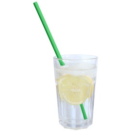 LAGETTO Jumbo Paper Drinking Straws XXL: 8 x 250 mm - 6 Colours 2 Pack Sizes - Cocktail Straws Paper Straws Paper Drinking Straws (Green, Pack of 100)