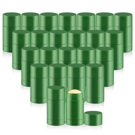 24 Pack 40ml/1.3oz Empty Deodorant Containers Twist-Up Refillable Deodorant Tubes Plastic Deodorant Bottles Bottom-fill Lip Balm Tubes For DIY Homemade Deodorant Aromatherapy Balm (green)