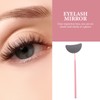 Beaupretty Lash Extension Lash Mirror Half-Moon Eyelash Extension Mirror Stainless