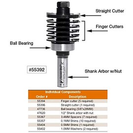Amana Tool - 55396 Individual Straight Cutter for Finger Joint