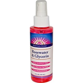 Heritage Products, Rosewater & Glycerin, Atomizer Mist Sprayer, 4 fl oz (120 ml)
