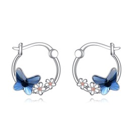 Animal Earrings for Women Girls Koala/Dinosaur/Octopus/Pig/Fox Hoop Earrings 925 Sterling Silver Jewellery Animal Gift, Sterling Silver