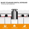 MUSTAR White 88Keys Semi-Weighted Digital Piano Electric Keyboards w/Pedal,Stand