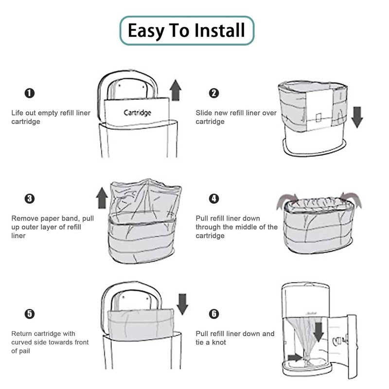 Diaper Pail Liner Refills Bags Compatible with Janibell Akord 330