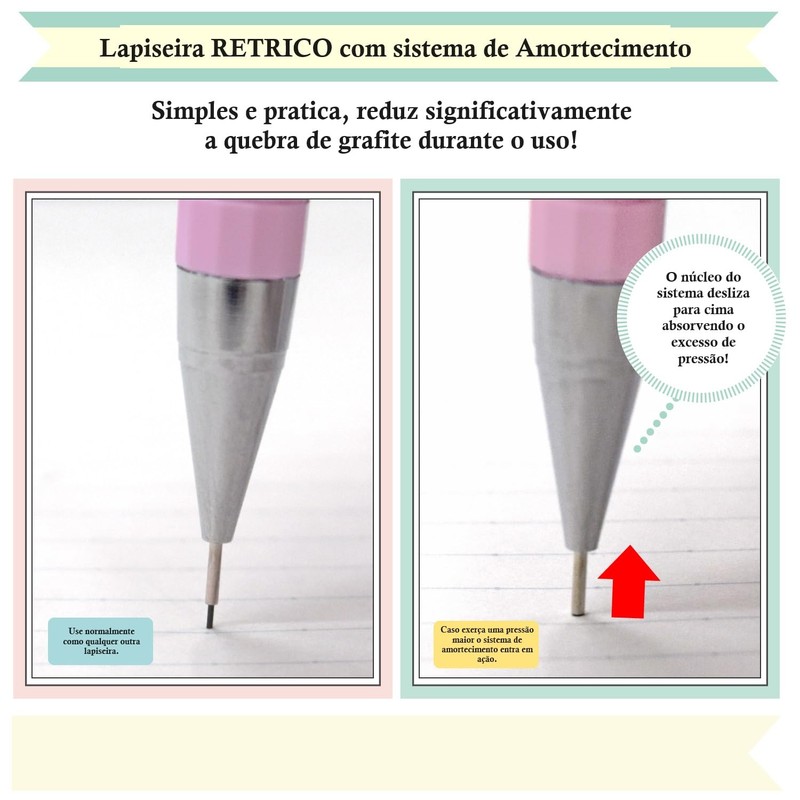 Retorico NS203R 20 Mechanical Pencil, 0.01 inch (0.3 mm), HB