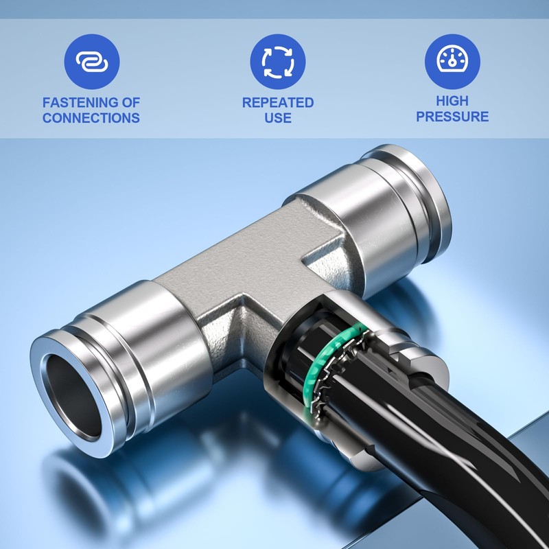 Bwintech 2 x 6 mm 3-way T-piece with plug-in connection,