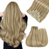 Easyouth Clip in Hair Extensions Highlight Thick Human Hair Extensions
