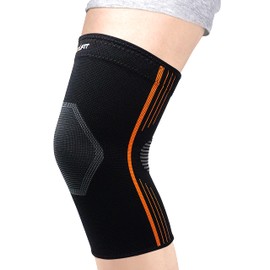 NeoAlly® - Medical-Grade Knee Sleeves for Men and Women for Crossfit Weightlifting Knee Sleeves for Optimal Knee Support, Compression Knee Sleeves for Workout, Orange, Small, Pack of 1