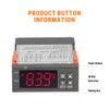 Uadme Temperature Controller Thermostat, STC-1000 Temperature Controllers DC 24V Digital