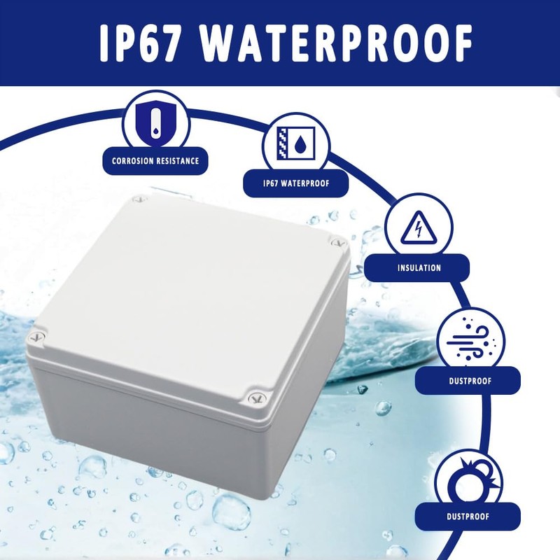 Supertool Project Box, ABS Plastic Cover IP67 Waterproof Electronic Junction