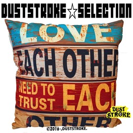 duststroke (Dust Stroke) 45 x 45 cm Cushion Cover (Choose from 7 Designs) Message English Logo Stylish Interior Goods