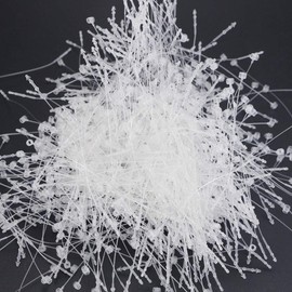 Nexxxi 3000 Pieces Snap Lock 3" Security Loops Plastic Tags Fasteners for Clothes(Clear)