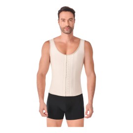 Faja Chaleco Hombre Latex Colombiana Ann Chery 2033 Reduce Color Blanco Talla Xl