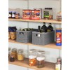 StorageWorks Round Paper Rope Storage Baskets, Rectangular Wicker Baskets with