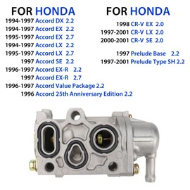 Iac Idle Air Control Valve for 1994-1997 Honda Accord 2.2 2.7, 1997-2001 CRV 2.0, 1997-2001 Prelude 2.2 16500-P0A-A01 16500-P0A-A00 AF42D-50331