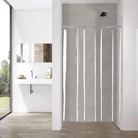 YISURE Clear Stall Short Shower Liner 36x60'' Half Size Plastic Shower Curtain Sets for Bathroom Stand Up Single Narrow Peva Vinyl Liner RV Camper Tiny Walkin Tub