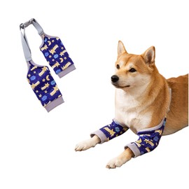 BT Bear Dog Surgery Recovery Sleeve for Front Legs, Pet Prevent Licking Wound Elbow Brace Protector Dogs Hip Joint Protector Recovery Sleeves(Blue,XXL)