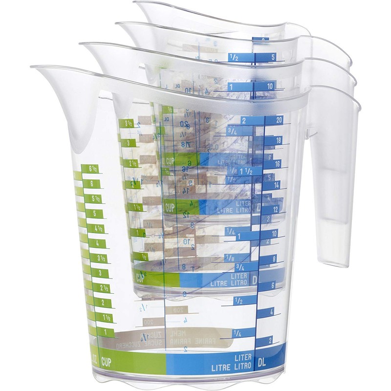 Rotho" Domino LML Measuring Cup, Green/Blue, 2 Litre, 45 x