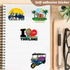 50 Stück Thailand Aufkleber, Thailand Urlaub Reise Aufkleber, Scrapbooking-Aufkleber, Wasserdichte