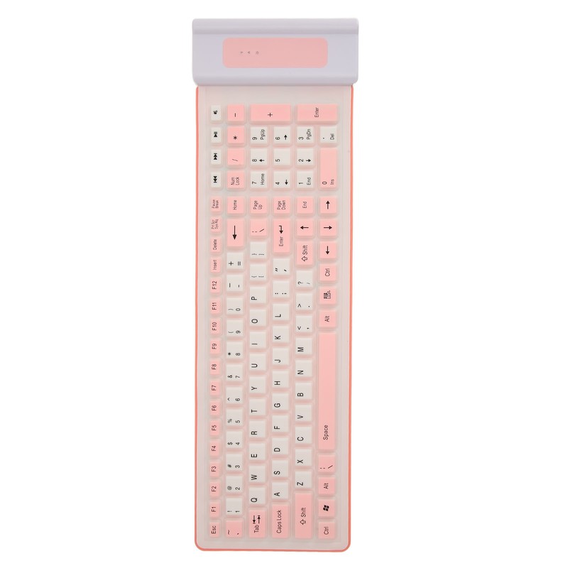 Silicone Keyboard 107 Keys Waterproof Dustproof Folding Two Colors 2.4G