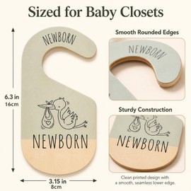 8 PCS Baby Wardrobe Dividers, Colorful Baby Hangers Babys Clothes Dividers