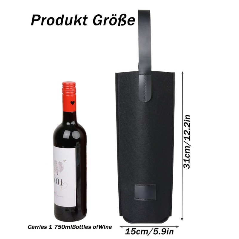 QUEXLAI Wine Bag, black, Modern