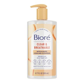 Bioré - Daily Witch Hazel Pore Clarifying Cooling Cleanser 6.77 oz for Acne Prone Skin (vegan, paraben free, cruelty free), 6.77 oz - 77...
