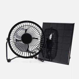 ZONADAH 3.5W 6V Solar Panel & USB Fan, Portable Solar Cooling Kit for Greenhouse, RV, Pet House, Outdoor, Camping, DIY Projects