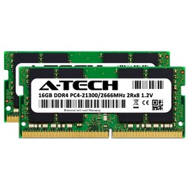 A-Tech 32GB (2 x 16GB) RAM for Lenovo Legion Y7000P | DDR4 2666MHz SODIMM PC4-21300 260-Pin Non-ECC Memory Upgrade Kit