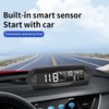 Smart HUD Display Digital Solar Charged Displays Time Temp Over