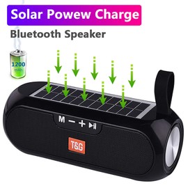 Ellenne BLUETOOTH SPEAKER SPEAKER WITH SOLAR CHARGING 10W WIFI SPEAKER TG182 (Black)