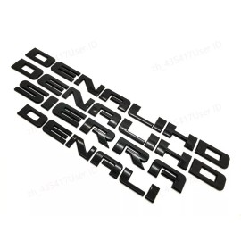 GM NEW 11-19 Gloss Black GMC Sierra Denali Duramax 2500 HD 3500HD Badge Emblem kit