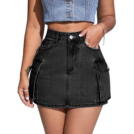Cargo Skirt Jean Skirt Mini Skirt y2k Cargo Mini Skirt Jean Skirt for Women Cargo Skirt y2k Women's Casual Low Waisted Solid Up Denim Skirt Women Travel
