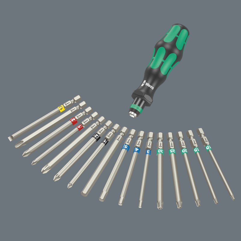 Wera - 05059303001 Screwdriver Interchangeable Blades Set, Kraftform Kompakt 60