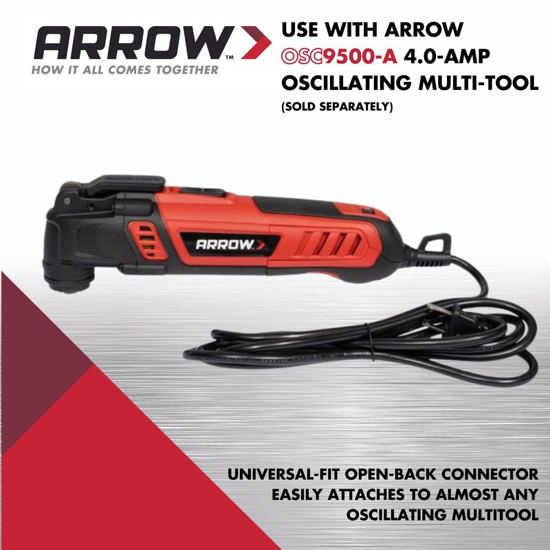 Arrow OSC204-3 Titanium Coated Oscillating Tool Saw Blades for Woodworking,