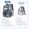 Cusangel Clear Blue Backpack for School, Heavy Duty Backpack for