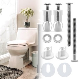 2 Set Universal Toilet Seats Screws and Bolts Toilet Seat Fittings Toilet Seat Hinges Screws Bolts for WC Seat Toilet Covers Replacement