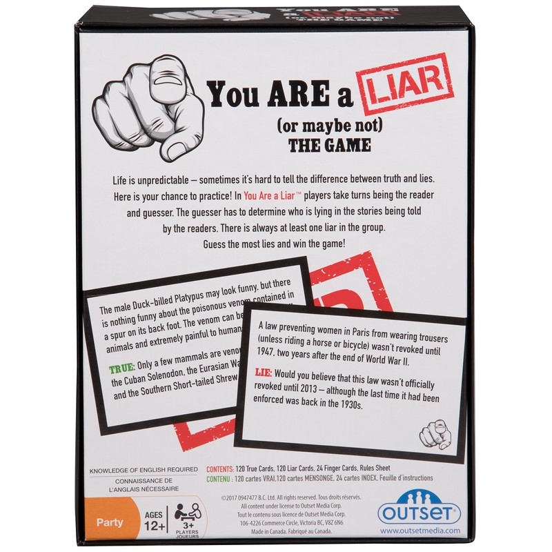 You Are A Liar - Fact Or Fiction Guessing Party