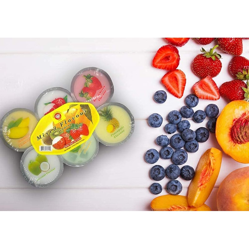Pudding cups Fruit || RED DIAMOND -Halal حلال | Mixed