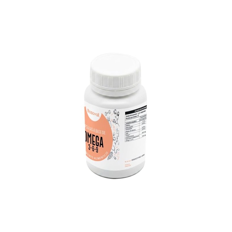 Omega 3-6-9, Cápsulas de 500 mg, 50 Cápsulas por Frasco