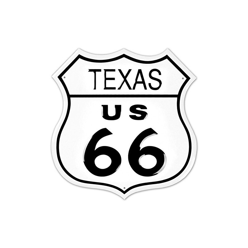 Route 66 Texas Highway Road Tin Sign